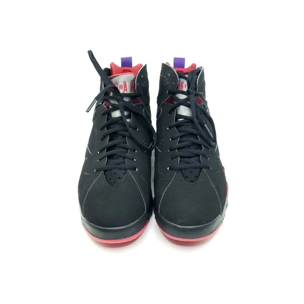 Nike Air Jordan 7 Retro Raptor Mens Basketball Shoes Black Red Purple US 8